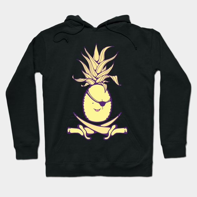 Pineapple Pirate Flag Hoodie by KritwanBlue